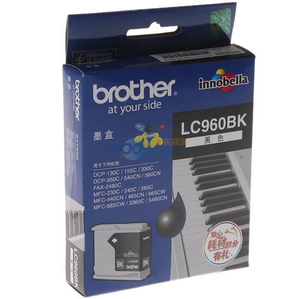 兄弟(brother)LC960BK 黑色墨盒 (适用DCP-330C 540CN 240C)LC960BK
