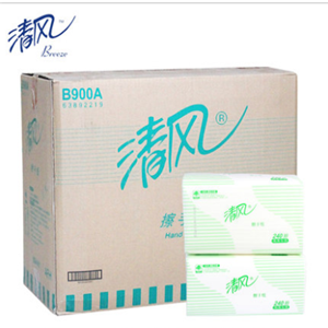 清风   二折单层擦手纸B900A  (20包/箱)
