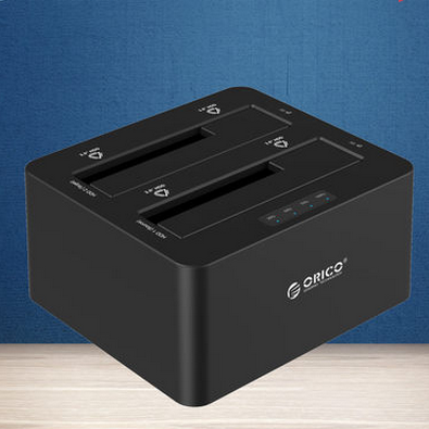 奥睿科（ORICO） 2.5/3.5寸双盘位USB3.0移动硬盘盒座 脱机拷贝笔记本硬盘座