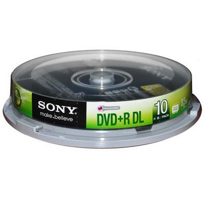 索尼（SONY）DVD+R dl 8.5g D9 双层刻录光盘10片装