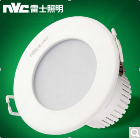 雷士照明（NVC）  一体漆白全套防雾防眩LED射灯  7瓦 108*66MM 灯光颜色 (暖黄光，暧白光，正白光)