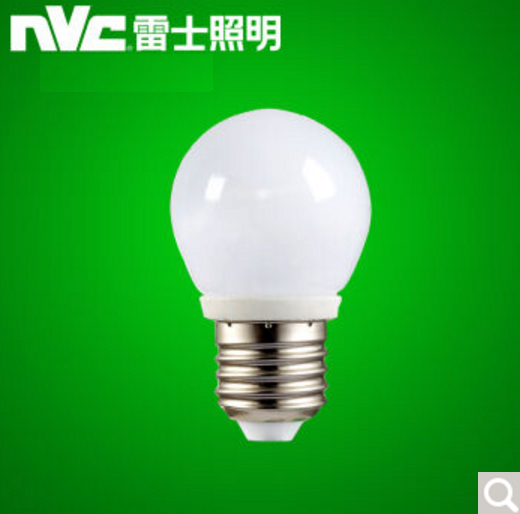 雷士照明（NVC） E27螺口 节能LED灯泡   3W 灯光颜色（暧黄光，暧白光，正白光）