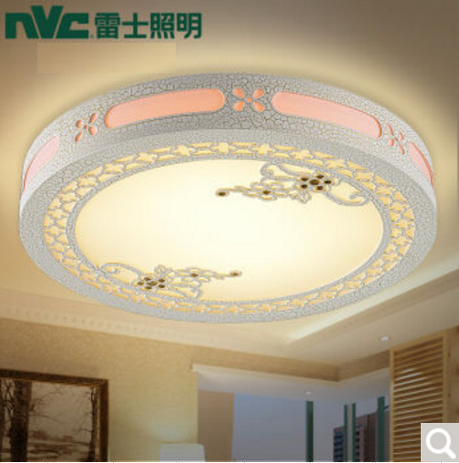 雷士照明（NVC） ESX9033  18W 现代木艺简约圆形LED吸顶灯  直径45cm双色光
