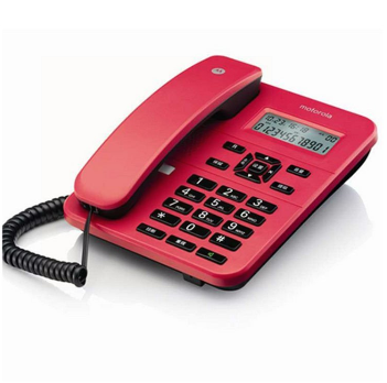 摩托罗拉 (MOTOROLA) CT202C 有绳 电话机 家用办公座机 （红色）