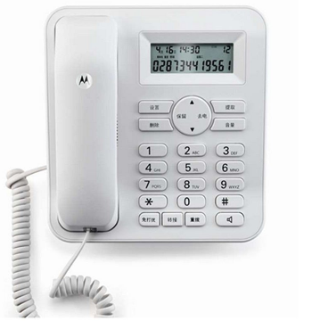 摩托罗拉(MOTOROLA) CT410C 免电池家用办公电话机 座机（白色）
