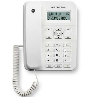 摩托罗拉(MOTOROLA)CT202C有绳电话 （白色）