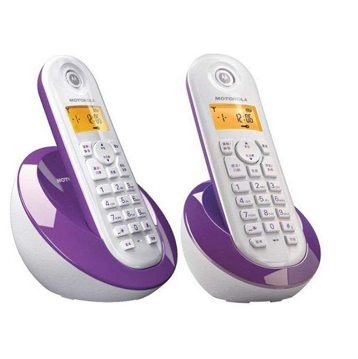 摩托罗拉(MOTOROLA)C602C2.4G数字双无绳电话机 (紫色)