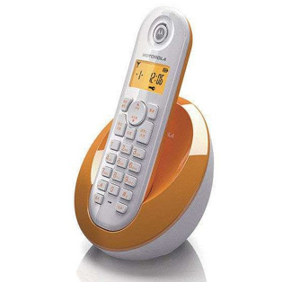 摩托罗拉 (MOTOROLA) C601C2.4G 数字 单 无绳电话机(橙色)
