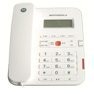 摩托罗拉 (MOTOROLA) CT201C 来显电话机(白色)