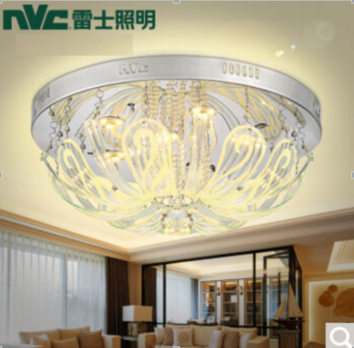 雷士照明（NVC）ENVX9003 18W 欧式圆形惊鸿LED水晶吸顶灯  三档调光  450*200MM