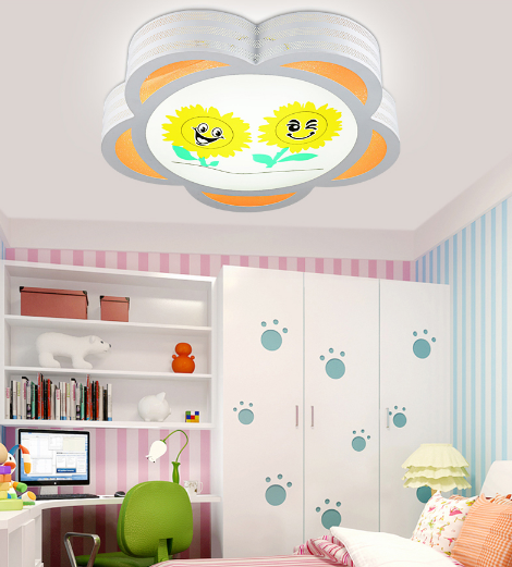 雷士照明（NVC） EOX9021 18W  现代简约儿童圆形LED吸顶灯，向日葵，520*520*80MM