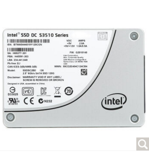 英特尔（Intel）S3510系列120GB  2.5寸 SSD固态硬盘