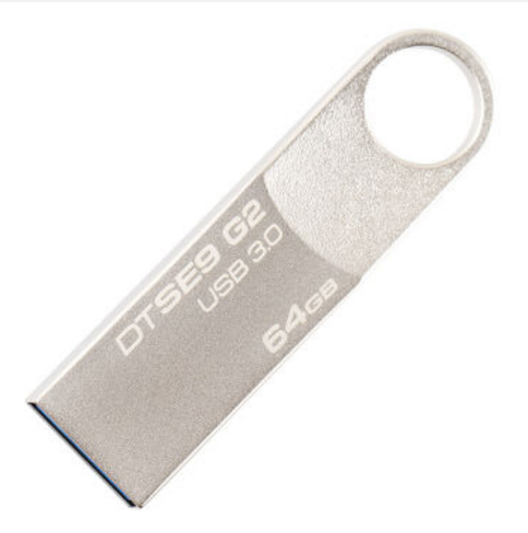 金士顿（Kingston）DTSE9 G2  64GB   USB3.0  U盘金属银色亮薄 读速100MB/s