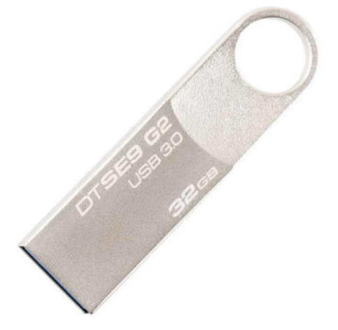 金士顿（Kingston）DTSE9 G2  32GB   USB3.0  U盘金属银色亮薄 读速100MB/s
