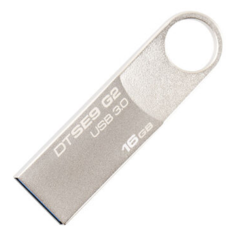 金士顿（Kingston）DTSE9 G2  16GB   USB3.0  U盘金属银色亮薄 读速100MB/s