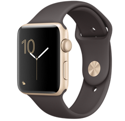 苹果手表（Apple）Apple Watch Series 2金色铝金属表壳搭配可可色运动型表带Series 1