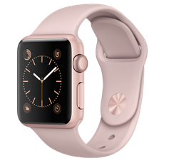苹果手表（Apple）Apple Watch Series 2玫瑰金色铝金属表壳搭配粉砂色运动型表带Series 1