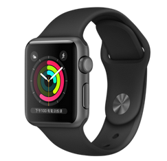 苹果手表（Apple）Apple Watch Series 2深空灰色铝金属表壳搭配黑色运动型表带38 毫米Series 1