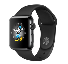 苹果手表（Apple）Apple Watch Series 2深空黑色不锈钢表壳搭配黑色运动型表带38毫米