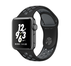 苹果手表（Apple）Apple Watch Nike+深空灰色铝金属表壳搭配黑配冷灰色 Nike 运动表带42毫米