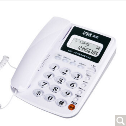 渴望 B255 电话机 座机 固定电话 来电显示 免电池 双接口 白色